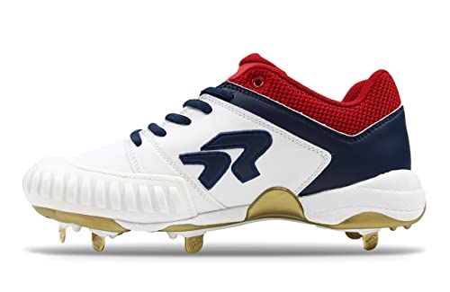Ringor - American Spirit Spike Pitching Cleats (9.5 - Red/White/Navy)