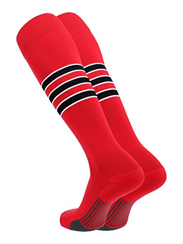 TCK Performance Baseball/Softball Socks (Scarlet/White/Black, Small) TCK Performance Baseball/Softball Socks (Scarlet/White/Black, Small)