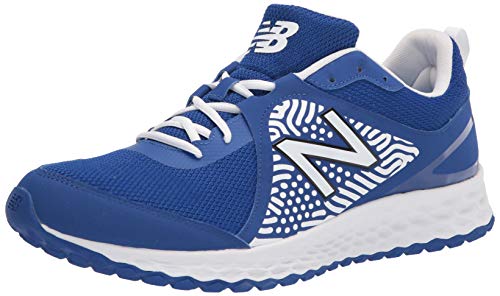 New Balance Men's Fresh Foam 3000 V5 Turf-Trainer Baseball Shoe, Royal/White, 9.5