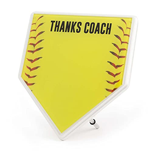ChalkTalkSPORTS Premier Softball Home Plate Plaque | Thanks Coach ChalkTalkSPORTS Premier Softball Home Plate Plaque | Thanks Coach