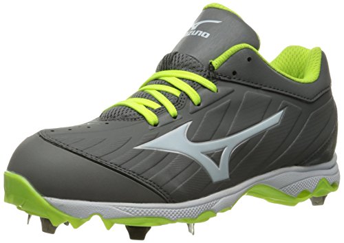 Mizuno Women's 9-Spike Advanced Sweep 3 Softball Shoe, Grey/White, 6 D US