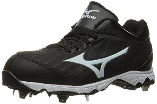 Mizuno Women's 9-Spike Advanced Sweep 3 Softball Shoe, black/White, 7 D US