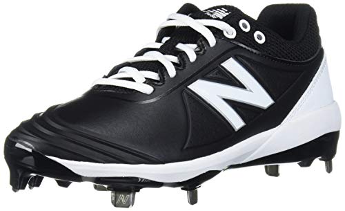 New Balance Women's Fuse V2 Metal Softball Shoe, Black/White, 7