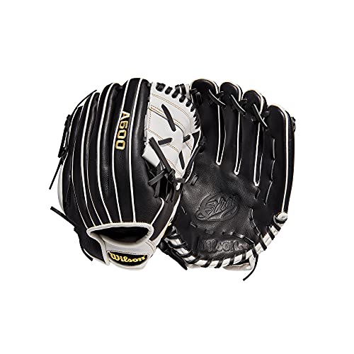 Wilson 2022 A500 Siren 12" Fastpitch Infield Glove - Black/White/Blonde,