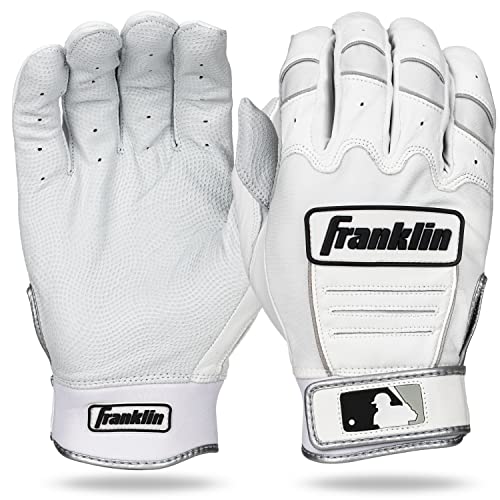 Franklin Sports Adult MLB CFX Pro Batting Gloves, Adult Medium, Pair, Pear/White Franklin Sports Adult MLB CFX Pro Batting Gloves, Adult Medium, Pair, Pear/White