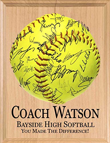 Softball Coach Gift SIGNABLE PERSONALIZED Coaches Plaque For Team Signatures & Thank You Notes Softball Coach Gift SIGNABLE PERSONALIZED Coaches Plaque For Team Signatures & Thank You Notes