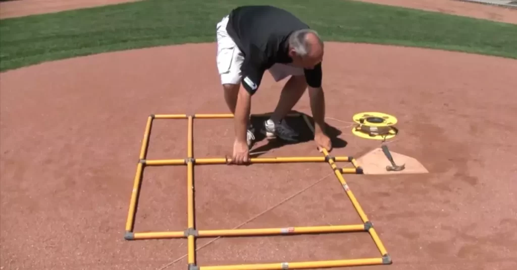 Marking Batter's Box in Softball Field
